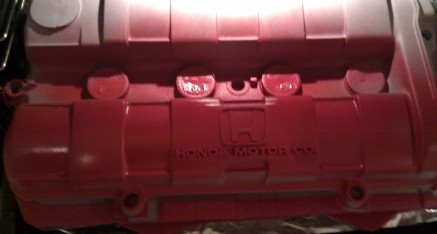 Honda CRX ED9 (D16Z5): Logo auf Ventildeckel rot lackiert